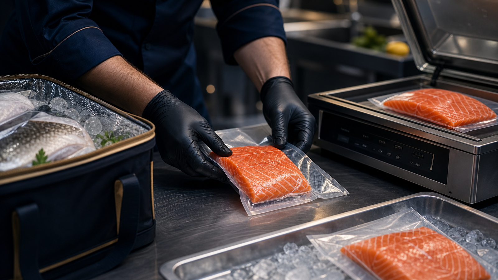 Mise sous vide du saumon